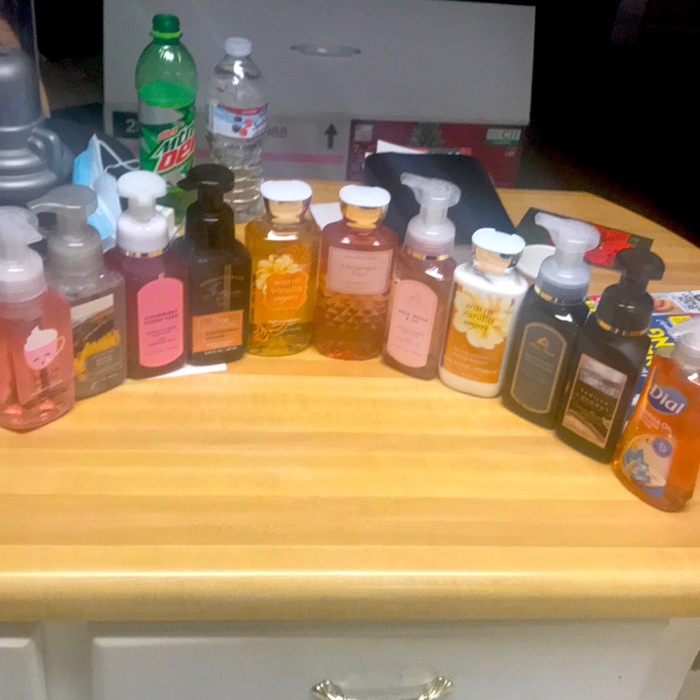Bath and body works soap shower gels and lotion